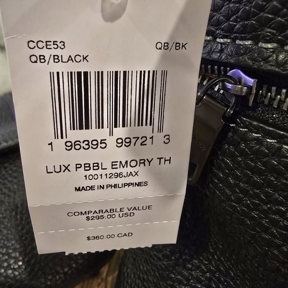 Coach Emory Top Handle Black Leather Handbag - Picture 7 of 11